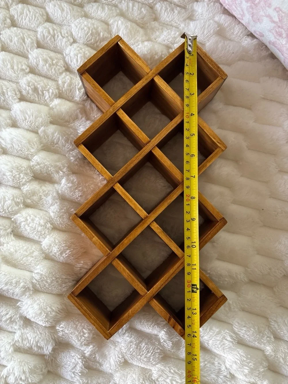 🤎Vintage Lightweight Wooden Criss Cross Wall Mount Spice Rack Shadow Box
